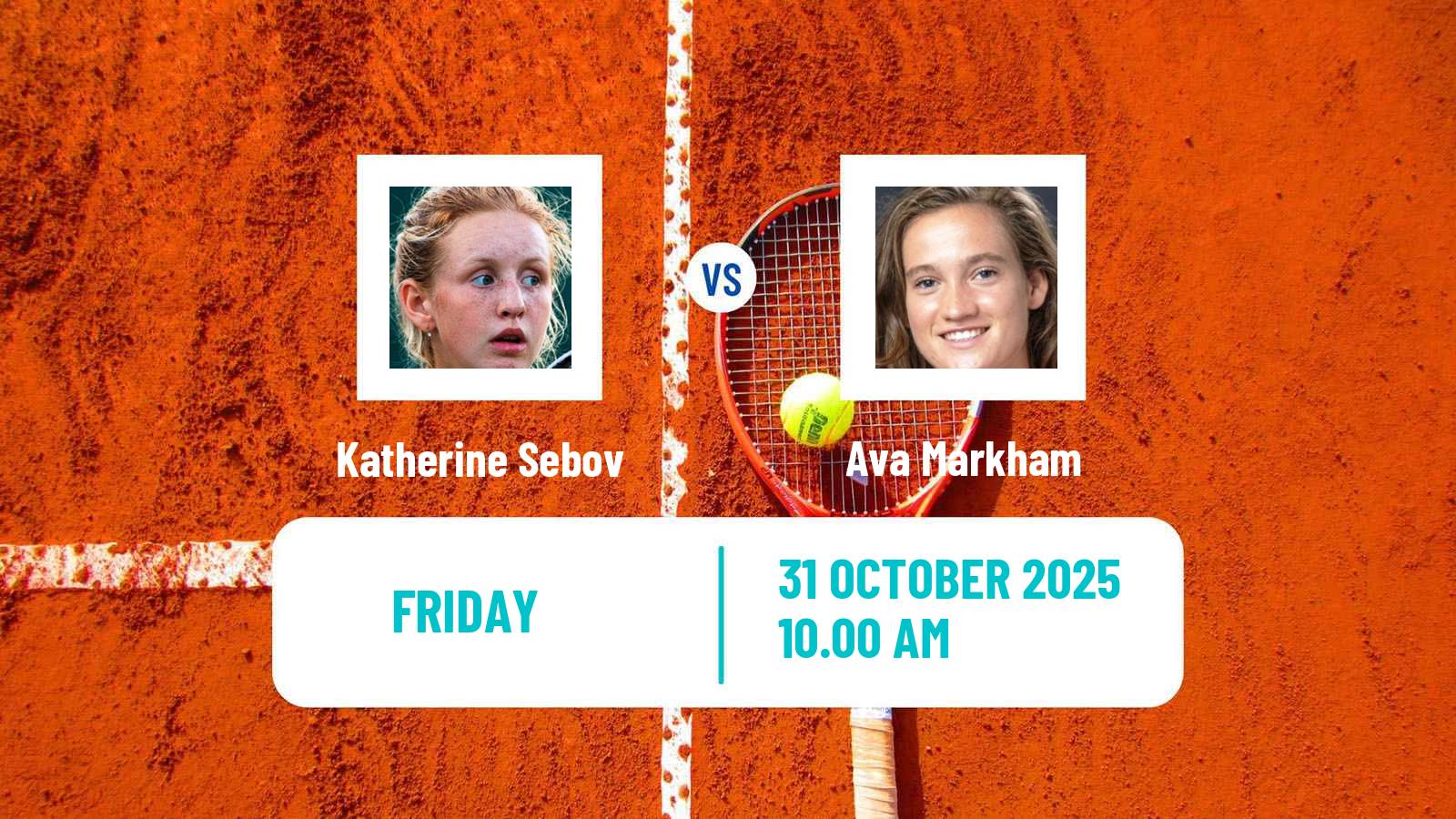 Tennis ITF W75 Toronto Women Katherine Sebov - Ava Markham