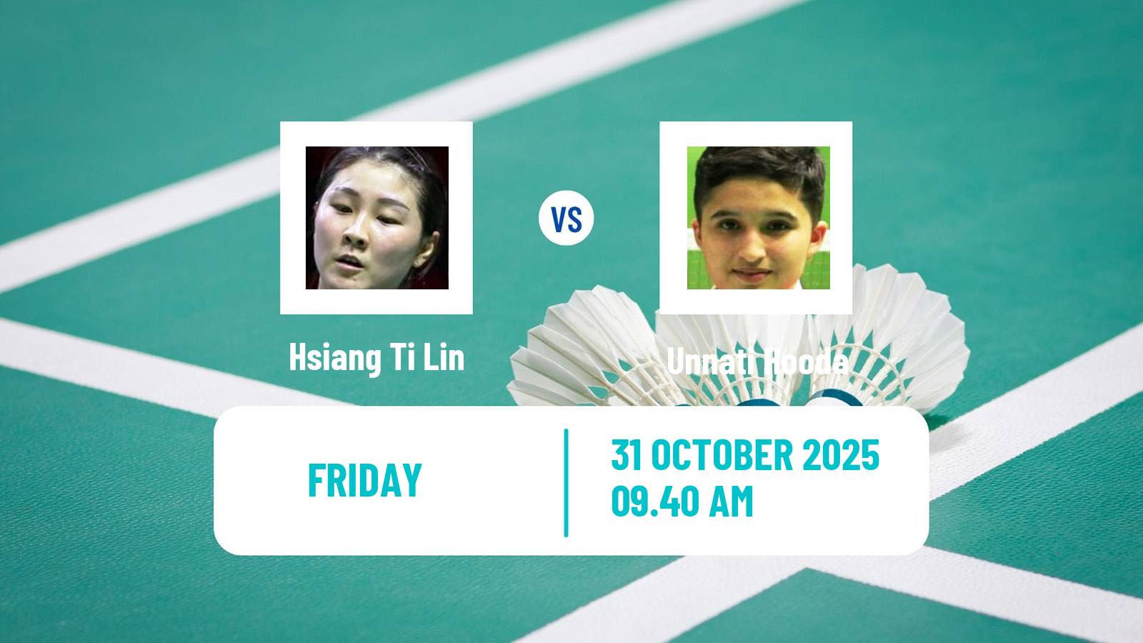 Badminton BWF World Tour Hylo Open Women Hsiang Ti Lin - Unnati Hooda