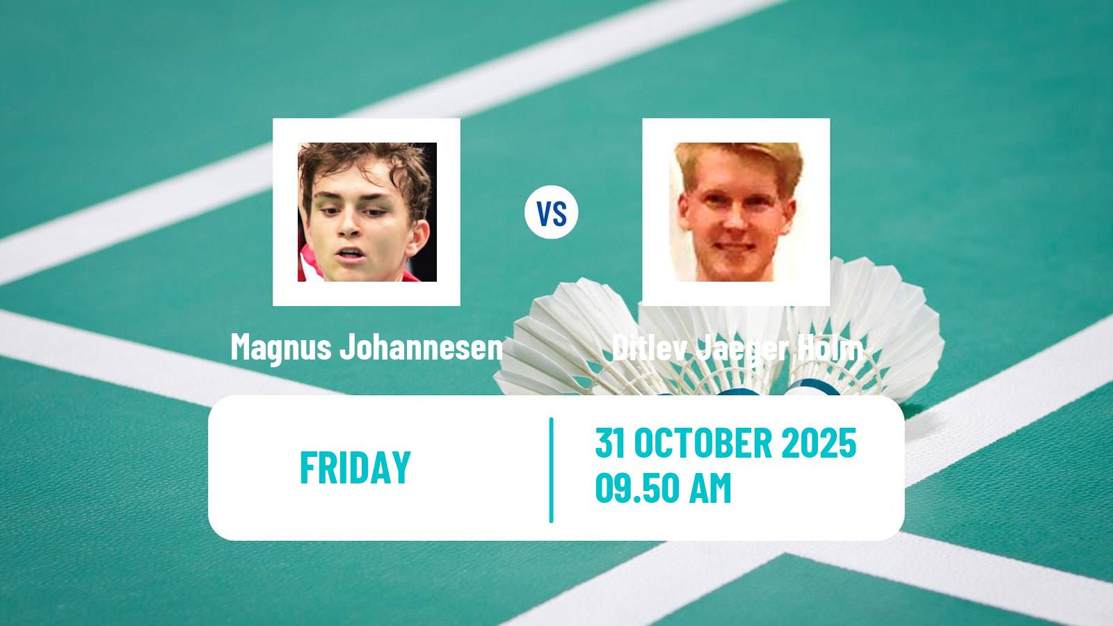 Badminton BWF World Tour Hylo Open Men Magnus Johannesen - Ditlev Jaeger Holm