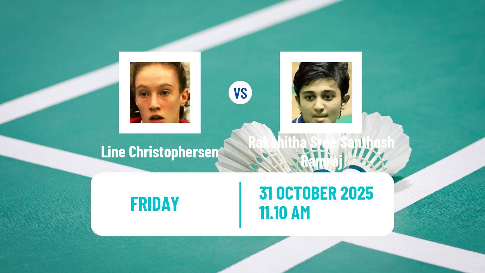 Badminton BWF World Tour Hylo Open Women Line Christophersen - Rakshitha Sree Santhosh Ramraj
