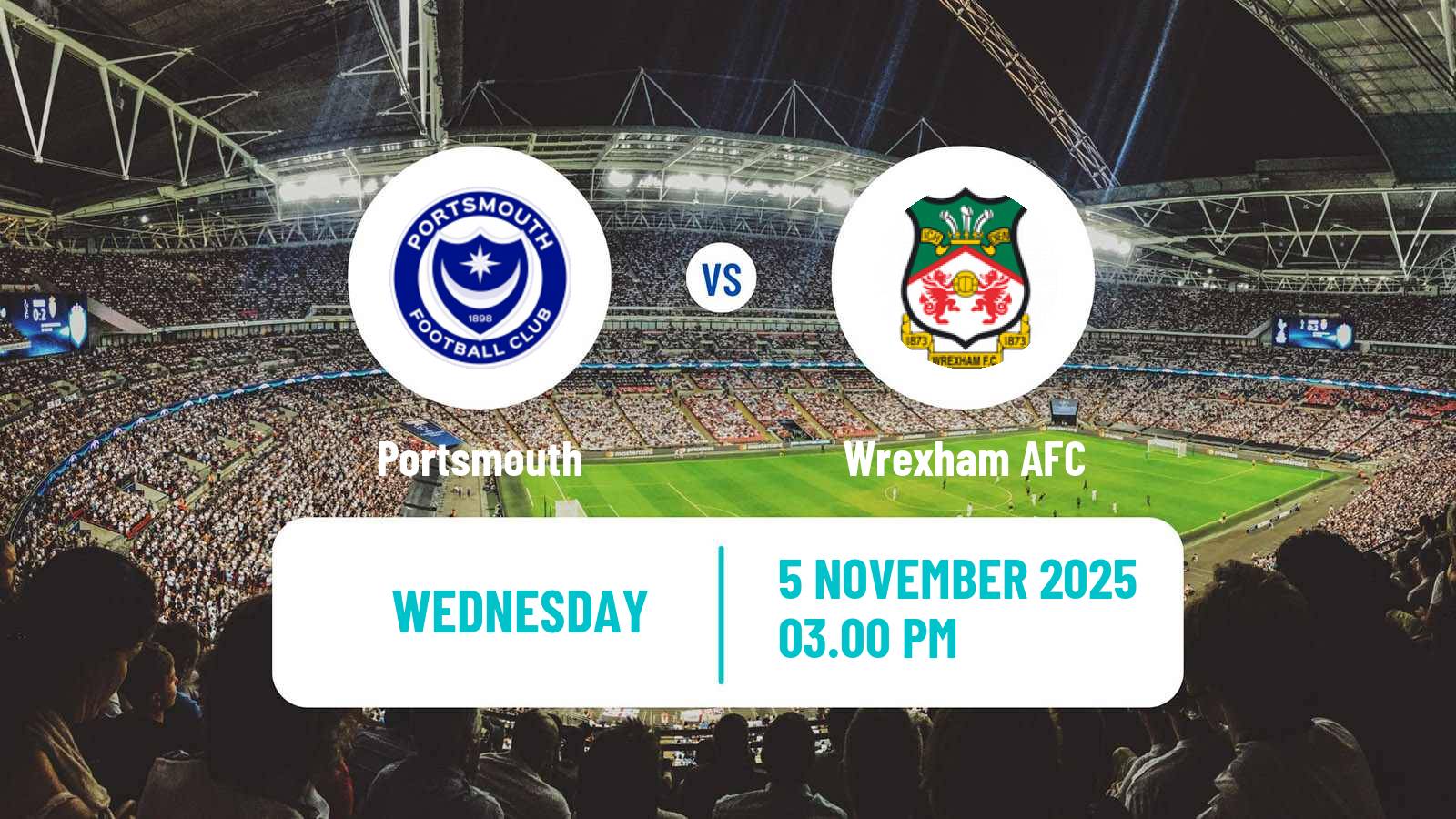 Football English League Championship Portsmouth - Wrexham Football English League Championship Portsmouth - Wrexham