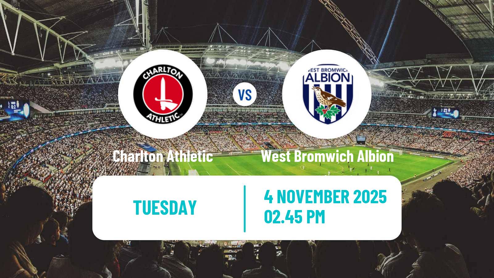 Football English League Championship Charlton Athletic - West Bromwich Albion