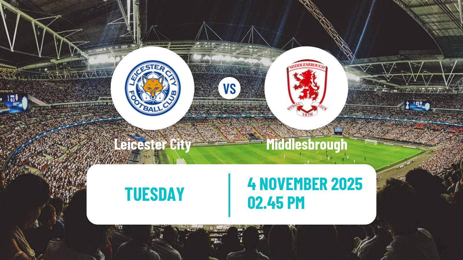 Football English League Championship Leicester City - Middlesbrough
