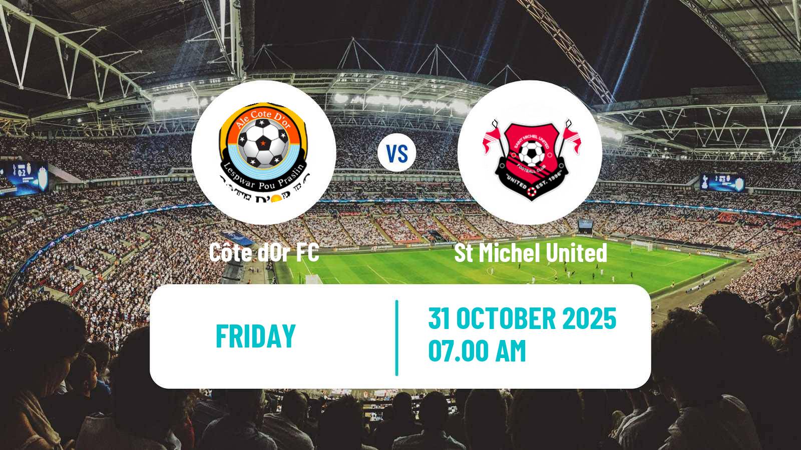 Football Seychelles Premier League Côte dOr - St Michel United