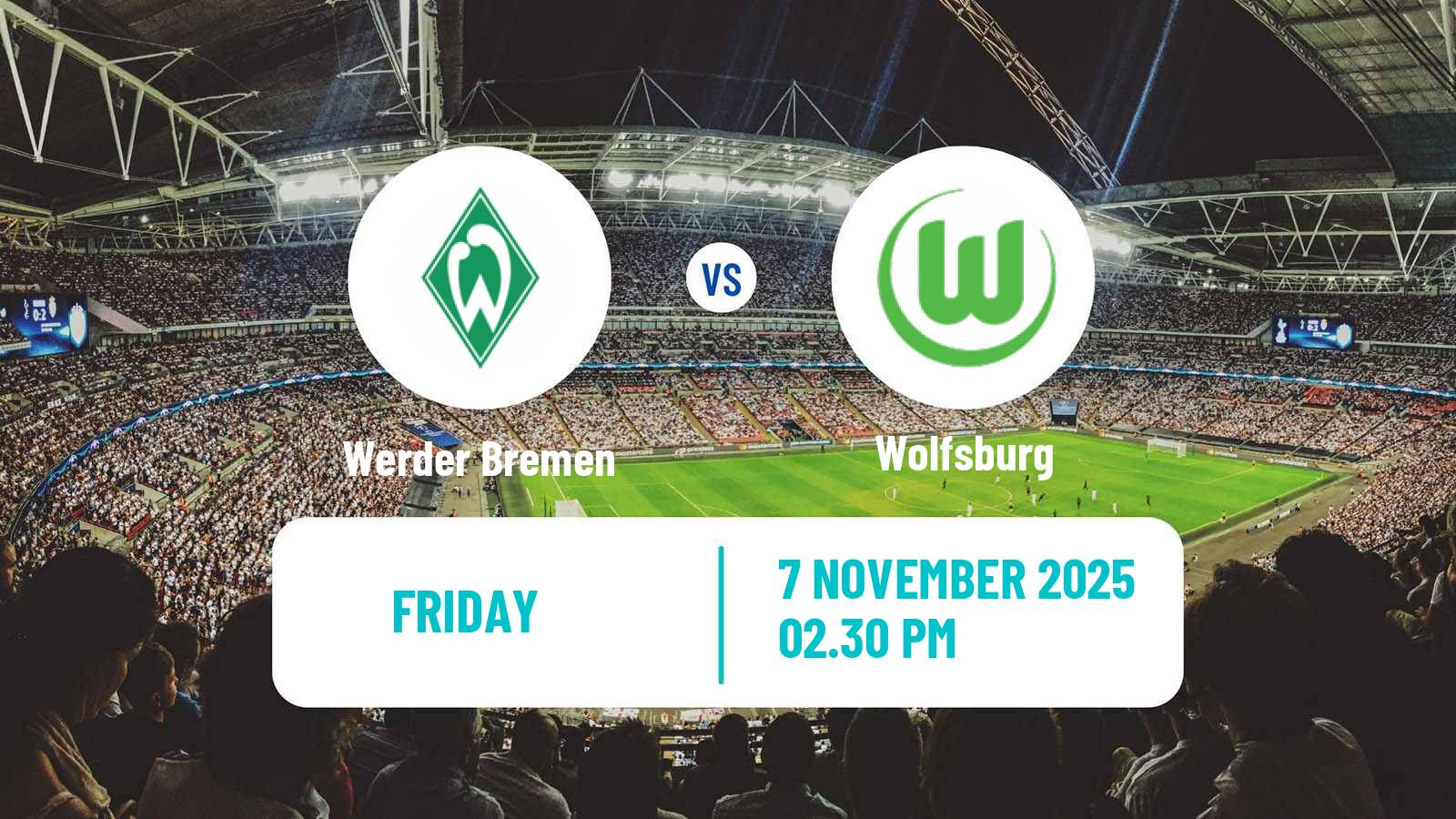 Football German Bundesliga Werder Bremen - Wolfsburg