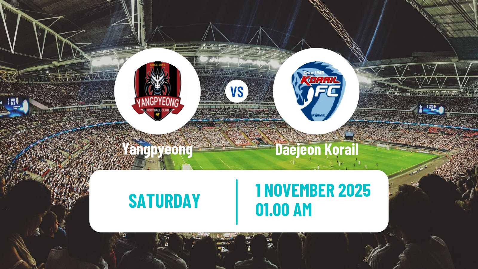 Football South Korean K3 League Yangpyeong - Daejeon Korail