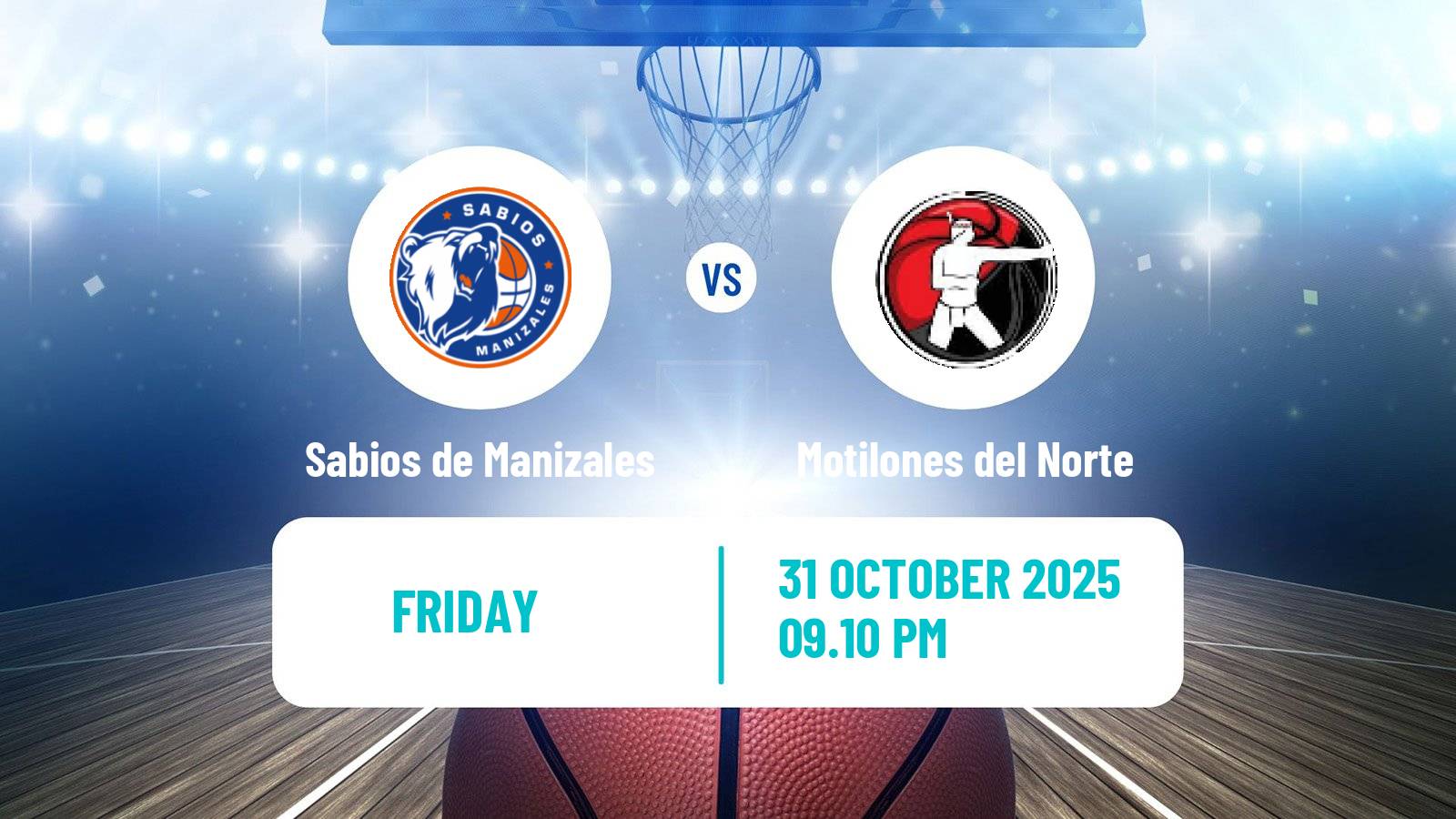Basketball Colombian LBP Basketball Sabios de Manizales - Motilones del Norte
