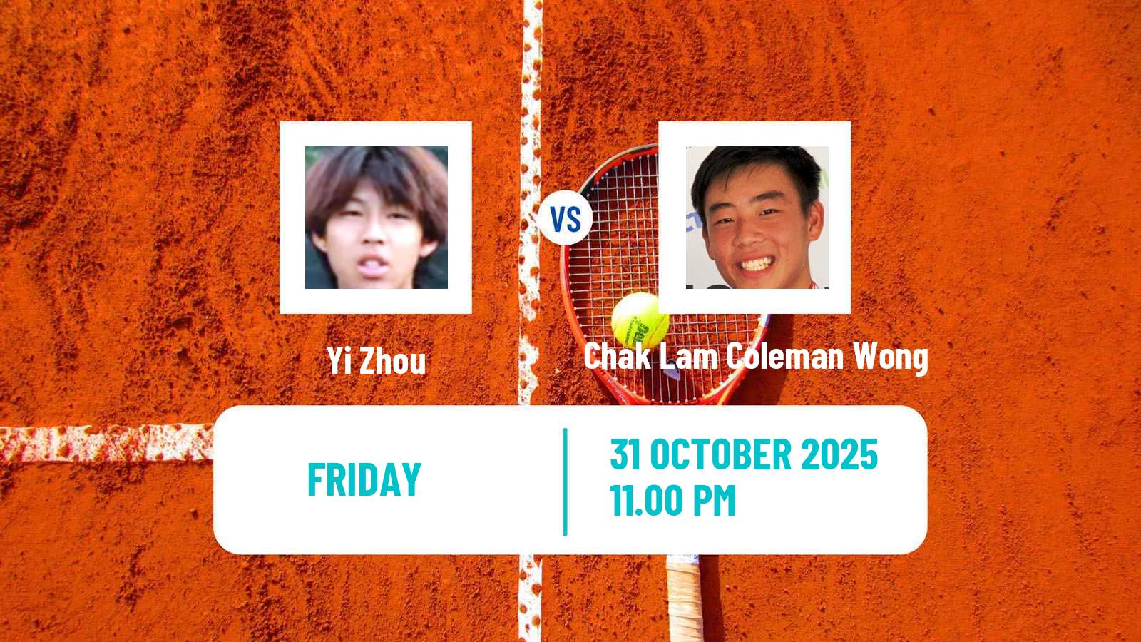 Tennis Seoul Challenger Men Yi Zhou - Chak Lam Coleman Wong
