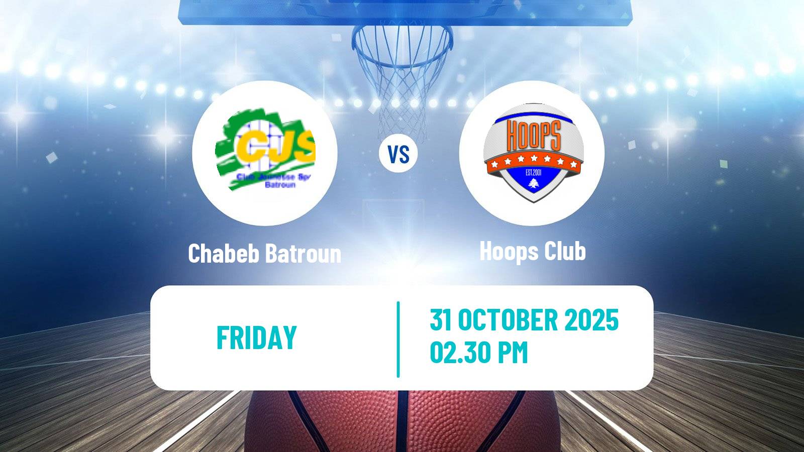 Basketball Lebanese Division 1 Basketball Chabeb Batroun - Hoops