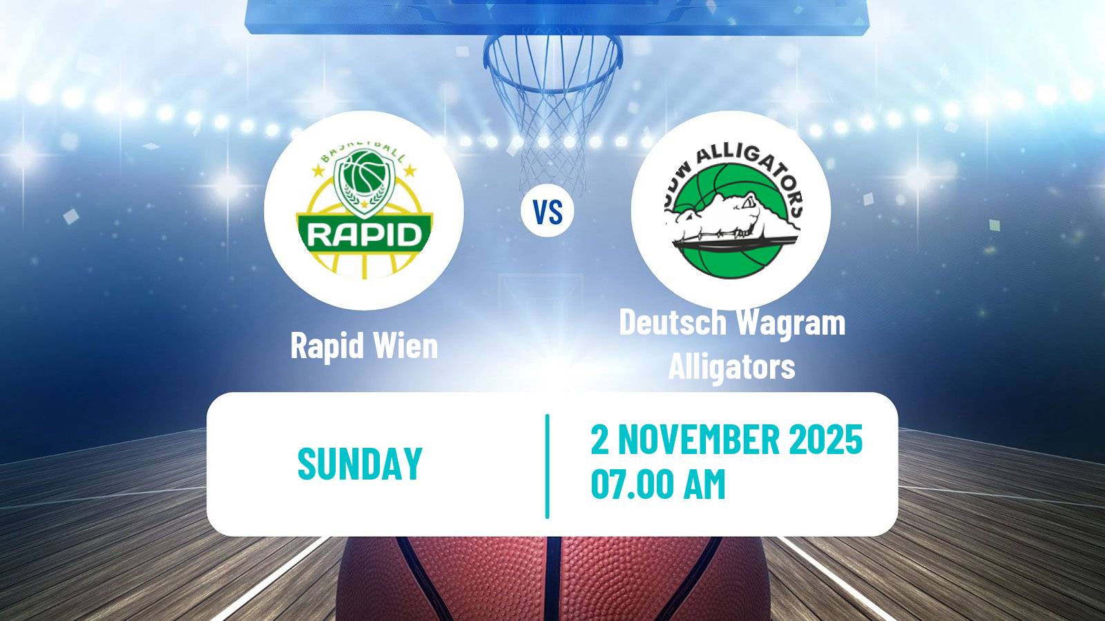 Basketball Austrian Zweite Liga Basketball Rapid Wien - Deutsch Wagram Alligators