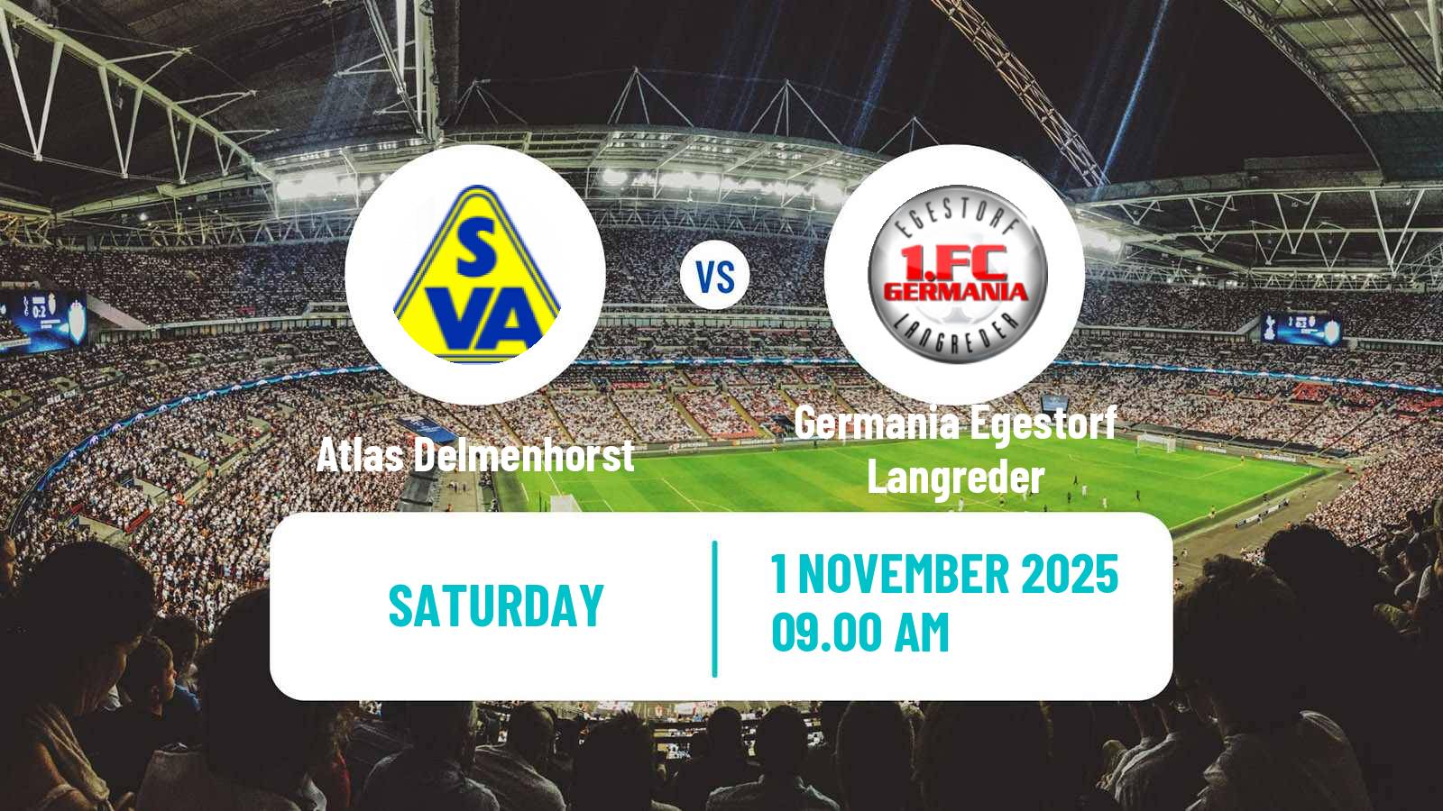 Football German Oberliga Niedersachsen Atlas Delmenhorst - Germania Egestorf Langreder