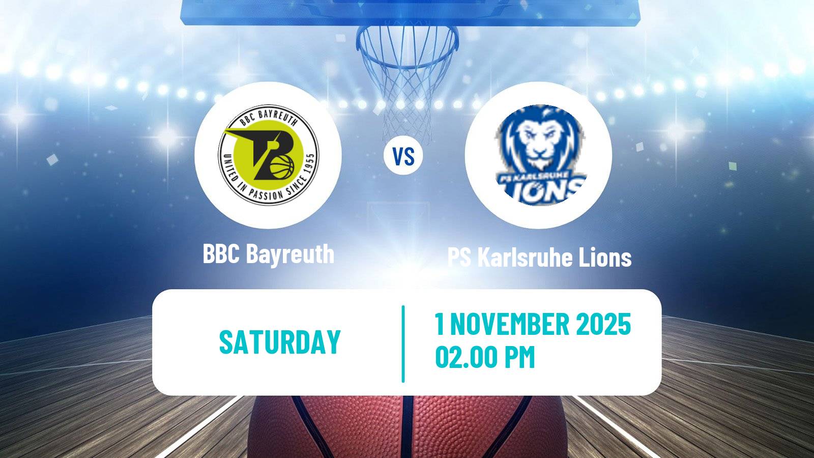 Basketball German Pro A Basketball BBC Bayreuth - PS Karlsruhe Lions