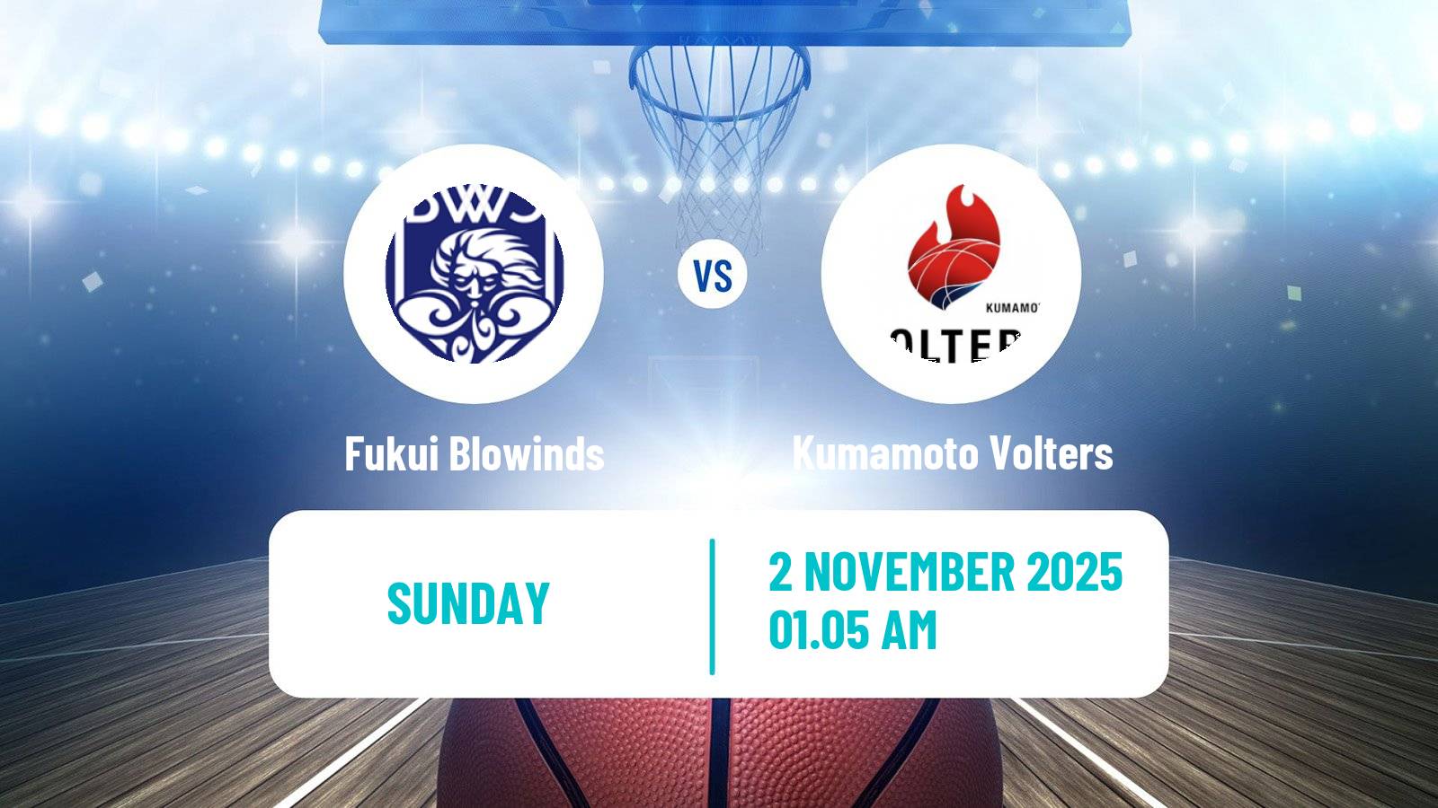 Basketball Japan B2 League Basketball Fukui Blowinds - Kumamoto Volters