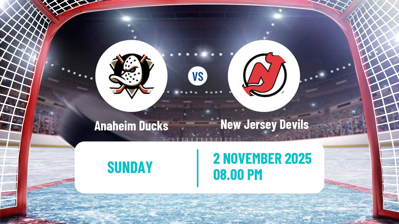 Hockey NHL Anaheim Ducks - New Jersey Devils