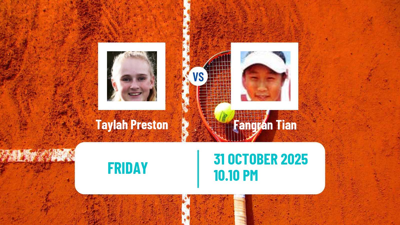 Tennis ITF W35 Brisbane 2 Women Taylah Preston - Fangran Tian