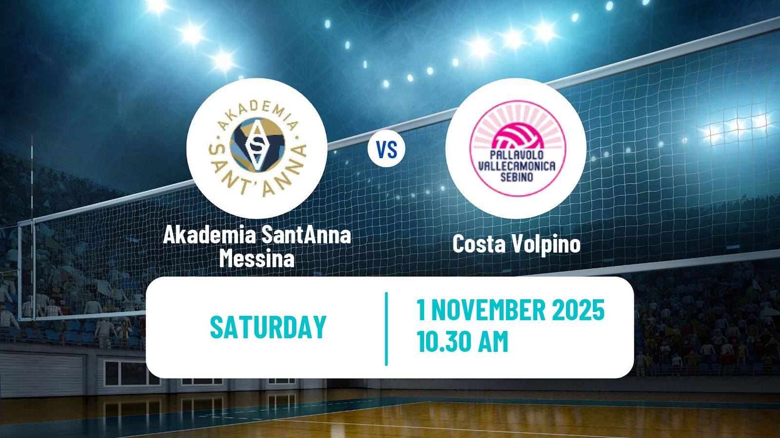 Volleyball Italian Serie A2 Volleyball Women Akademia SantAnna Messina - Costa Volpino