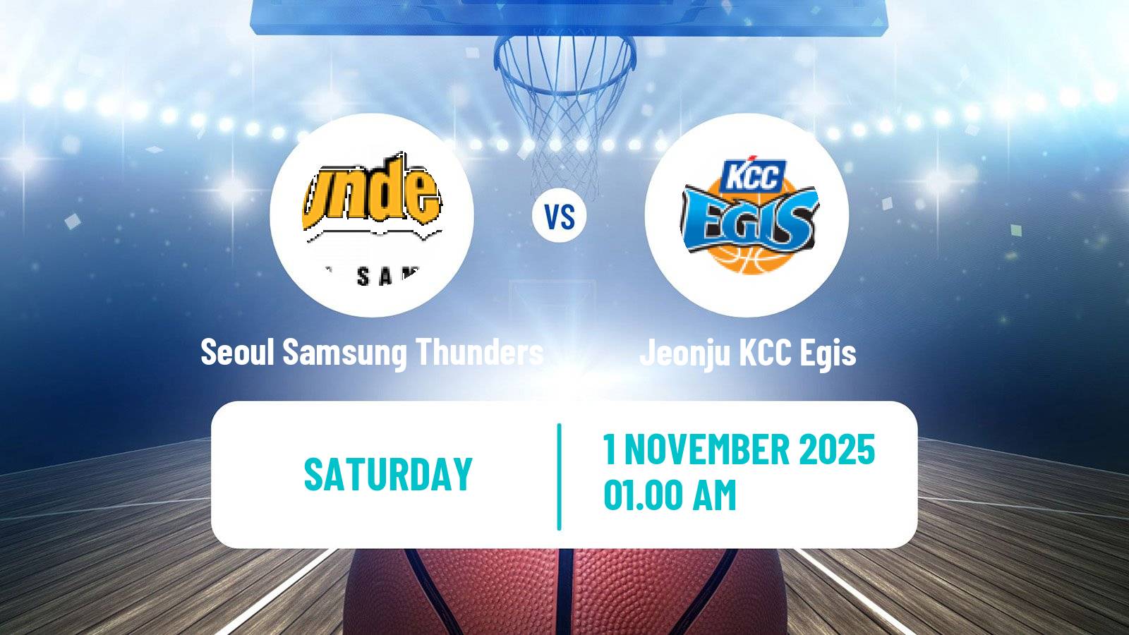 Basketball KBL Seoul Samsung Thunders - Jeonju KCC Egis