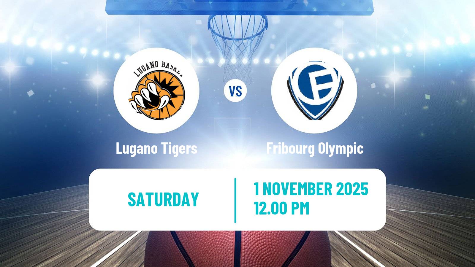 Basketball Swiss SB League Basketball Lugano Tigers - Fribourg Olympic