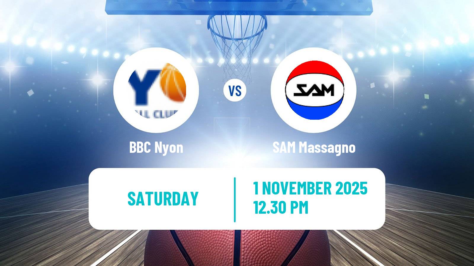 Basketball Swiss SB League Basketball BBC Nyon - SAM Massagno
