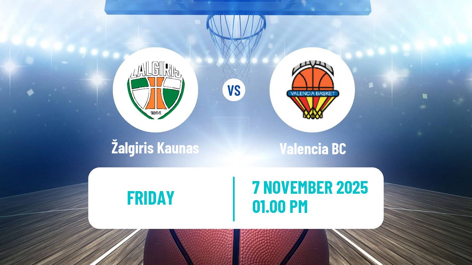 Basketball Euroleague Žalgiris Kaunas - Valencia