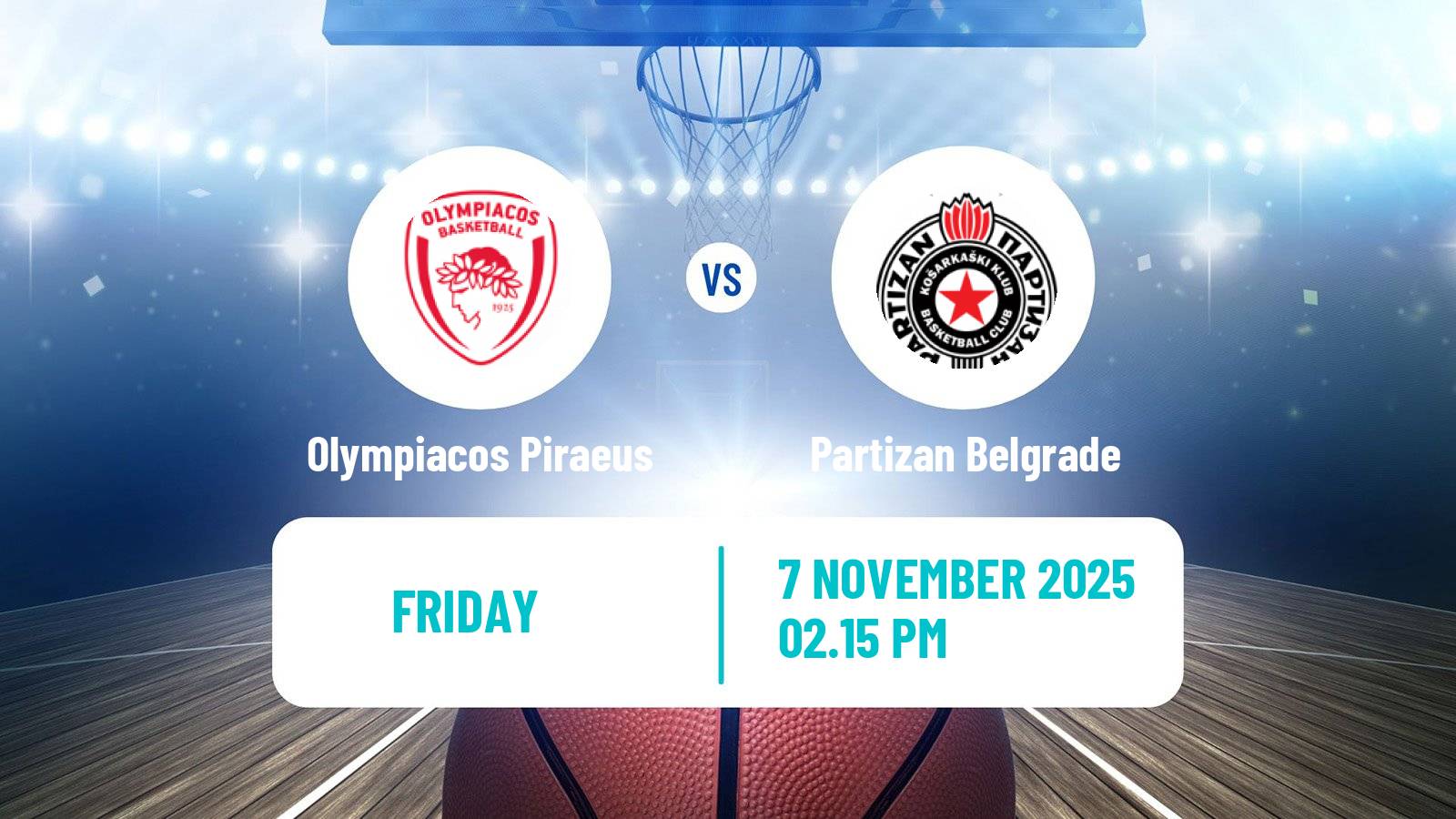 Basketball Euroleague Olympiacos Piraeus - Partizan Belgrade