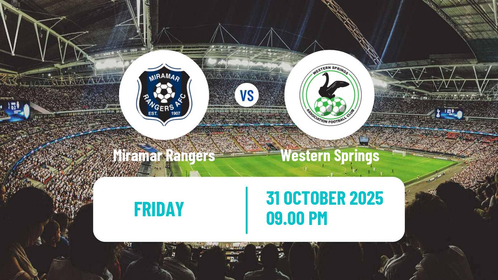 Football New Zealand National League Miramar Rangers - Western Springs