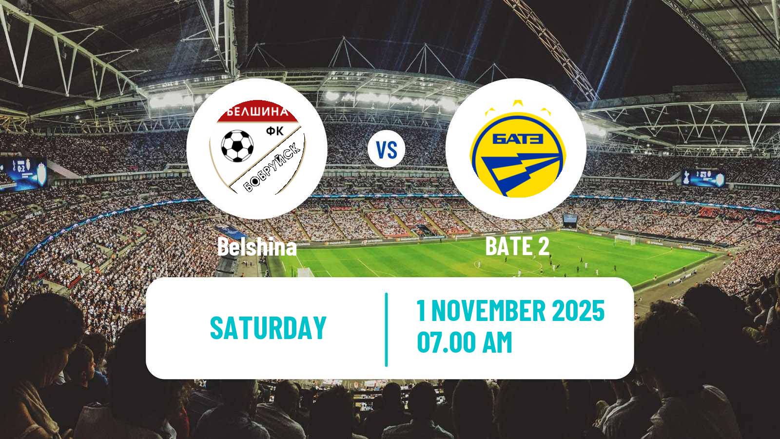 Football Belarusian Pershaya Liga Belshina - BATE 2