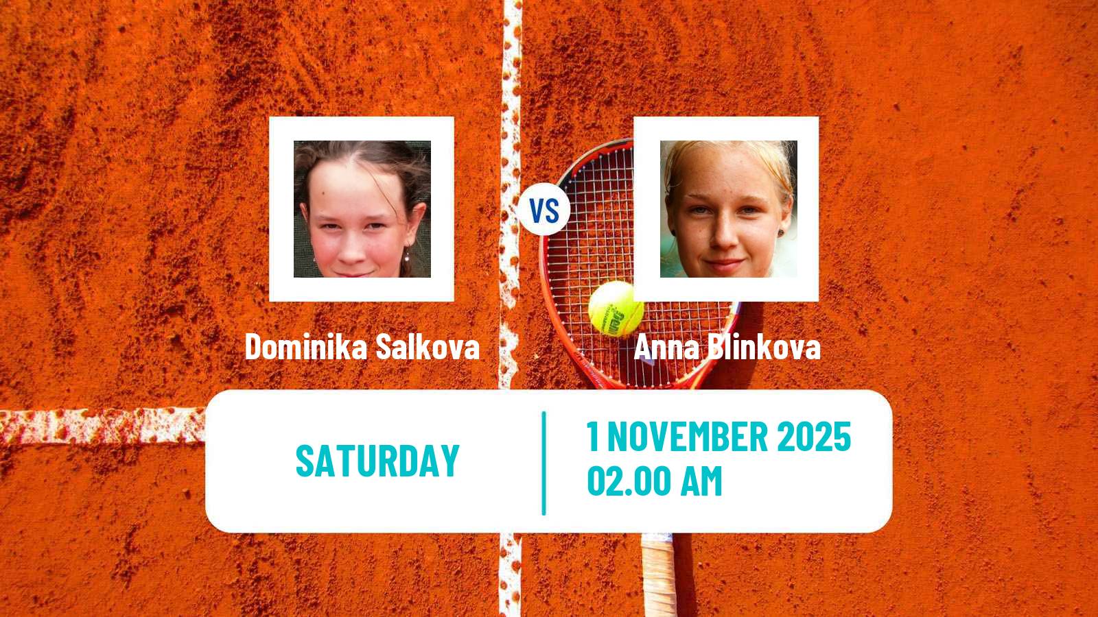 Tennis WTA Jiujiang Dominika Salkova - Anna Blinkova