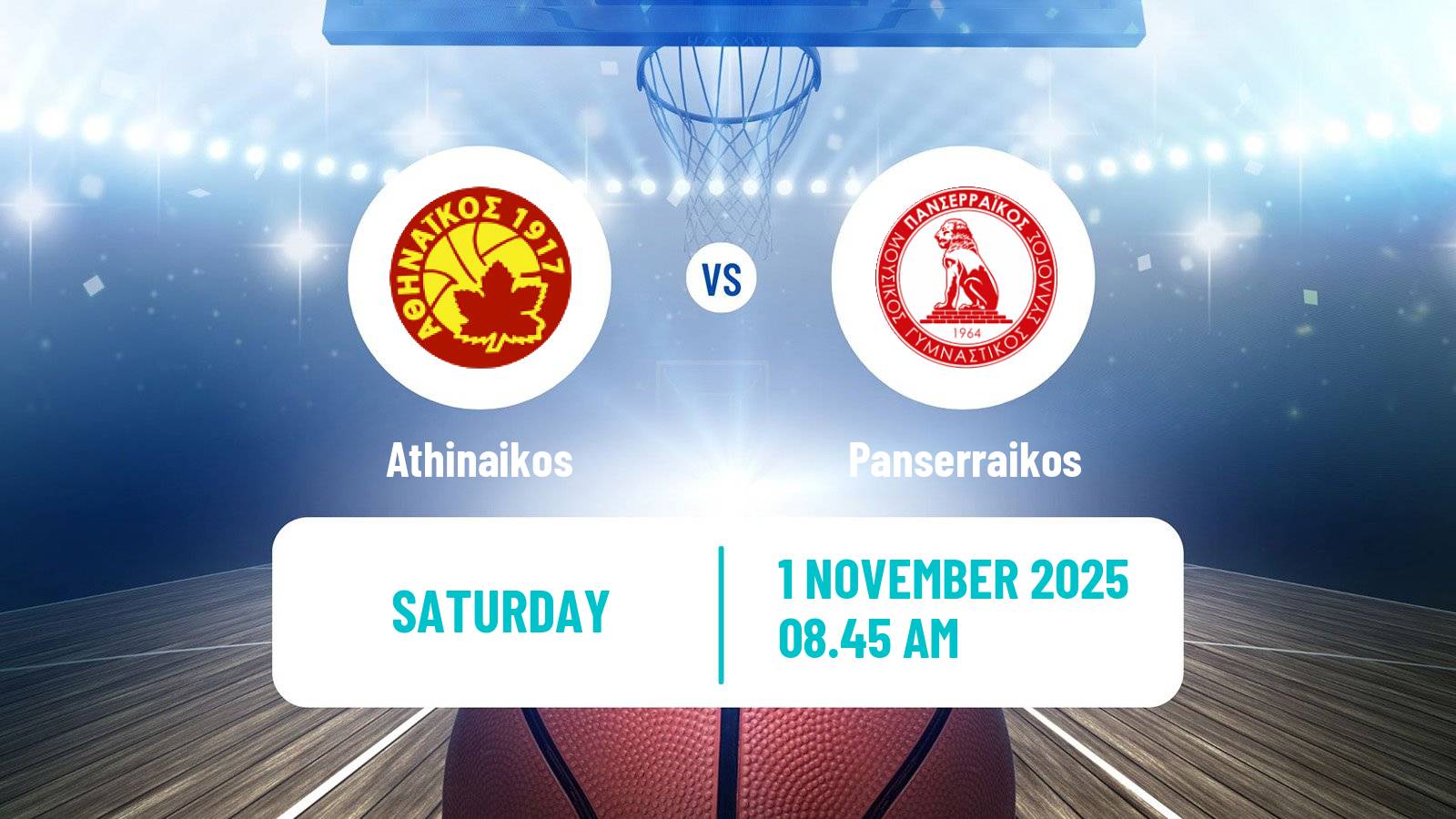 Basketball Greek Basket League A1 Women Athinaikos - Panserraikos