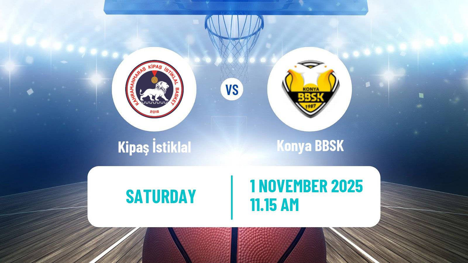 Basketball Turkish TBL Kipaş İstiklal - Konya BBSK