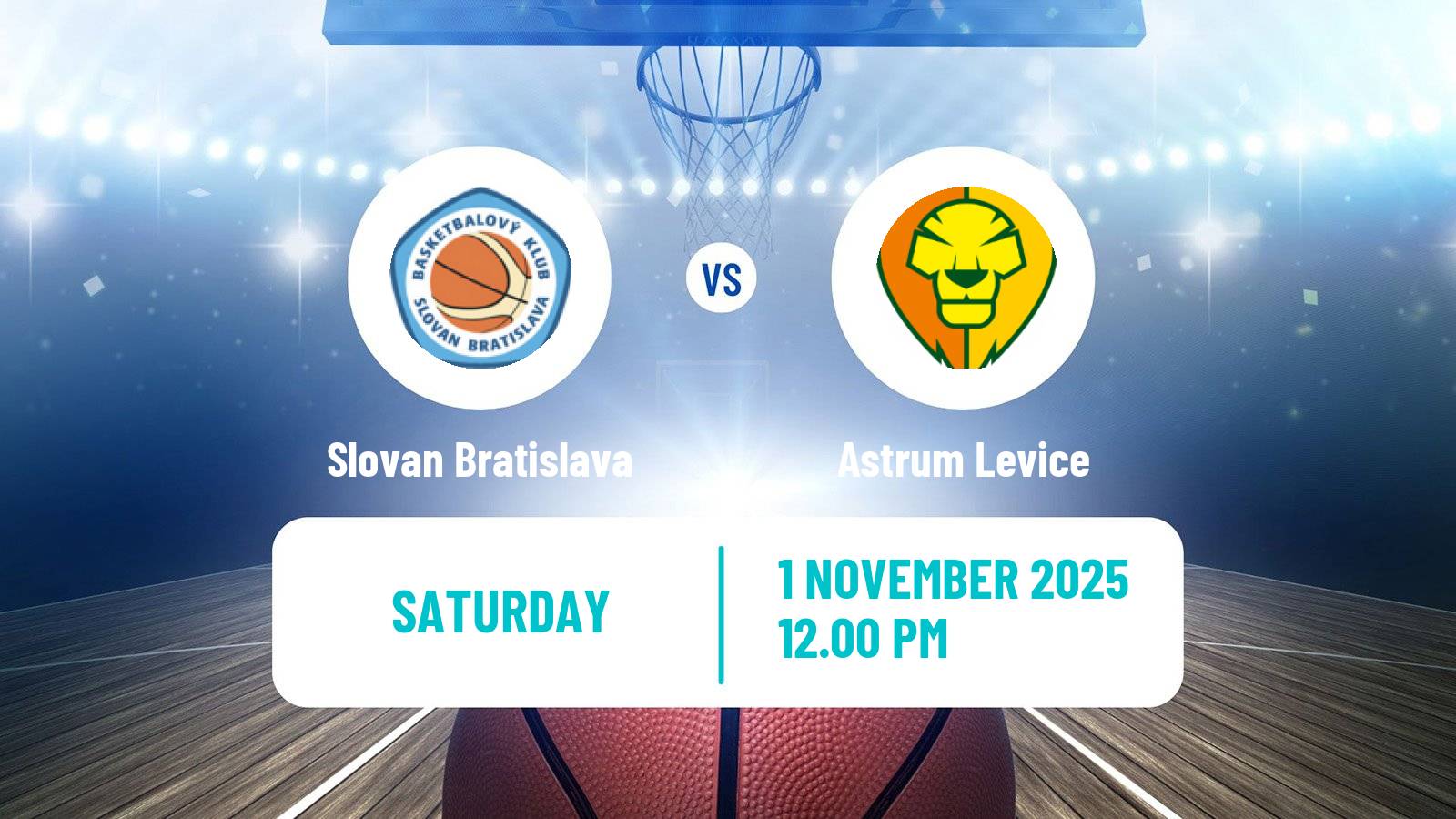 Basketball Slovak Extraliga Basketball Slovan Bratislava - Astrum Levice