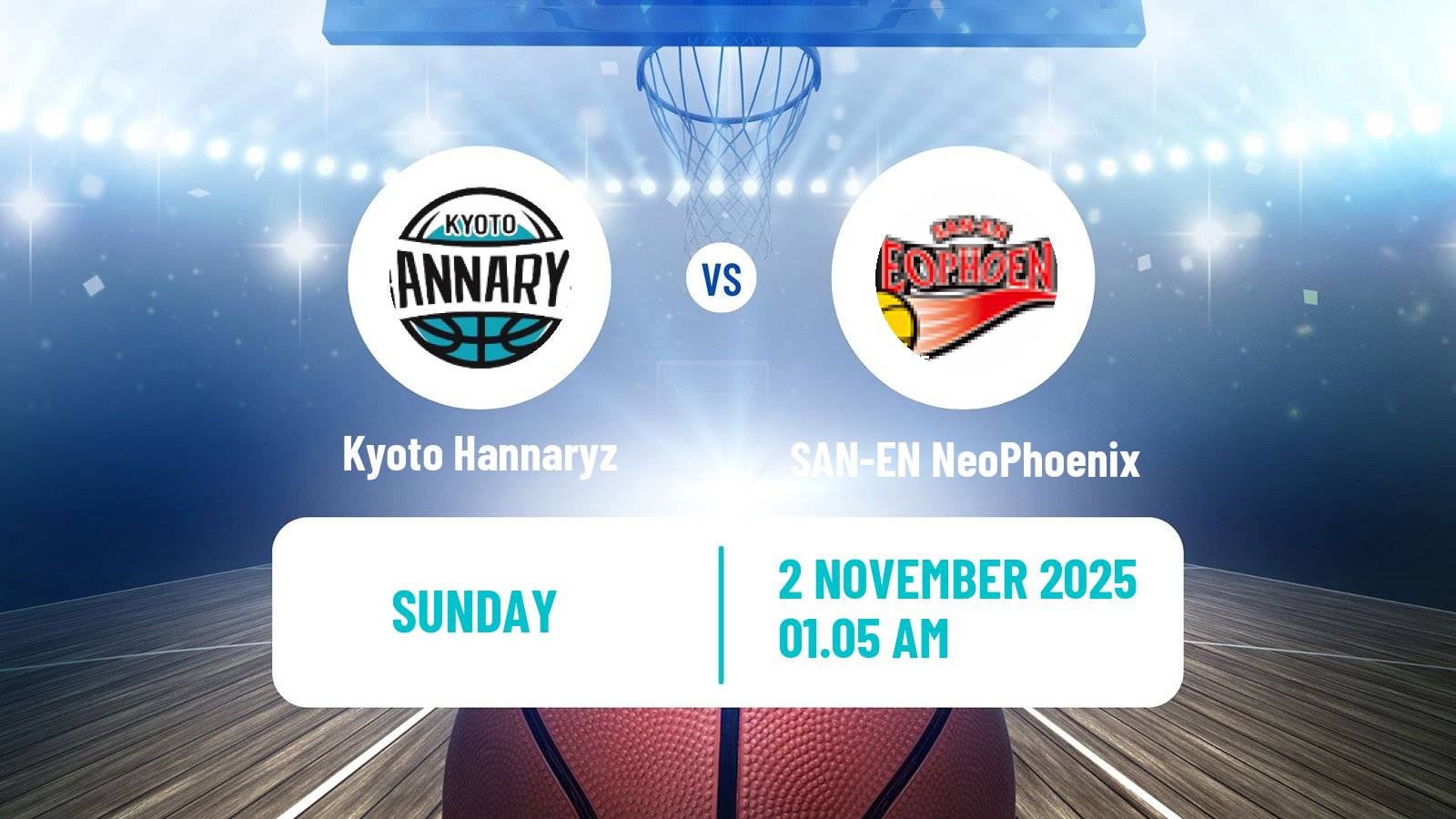 Basketball BJ League Kyoto Hannaryz - SAN-EN NeoPhoenix