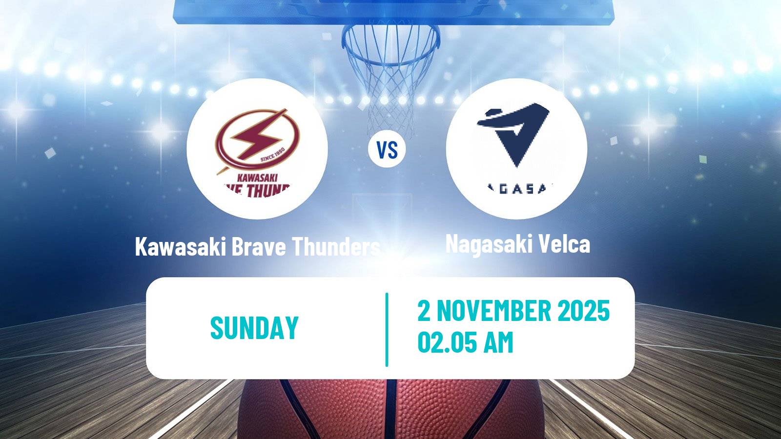 Basketball BJ League Kawasaki Brave Thunders - Nagasaki Velca