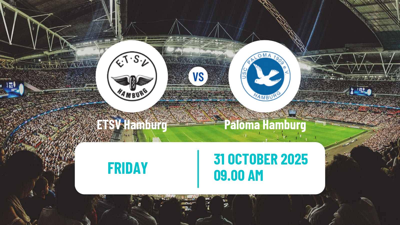 Football German Oberliga Hamburg ETSV Hamburg - Paloma Hamburg