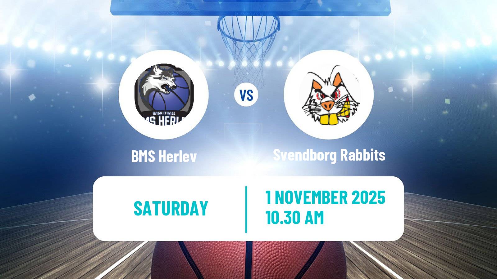 Basketball Danish Basketligaen BMS Herlev - Svendborg Rabbits