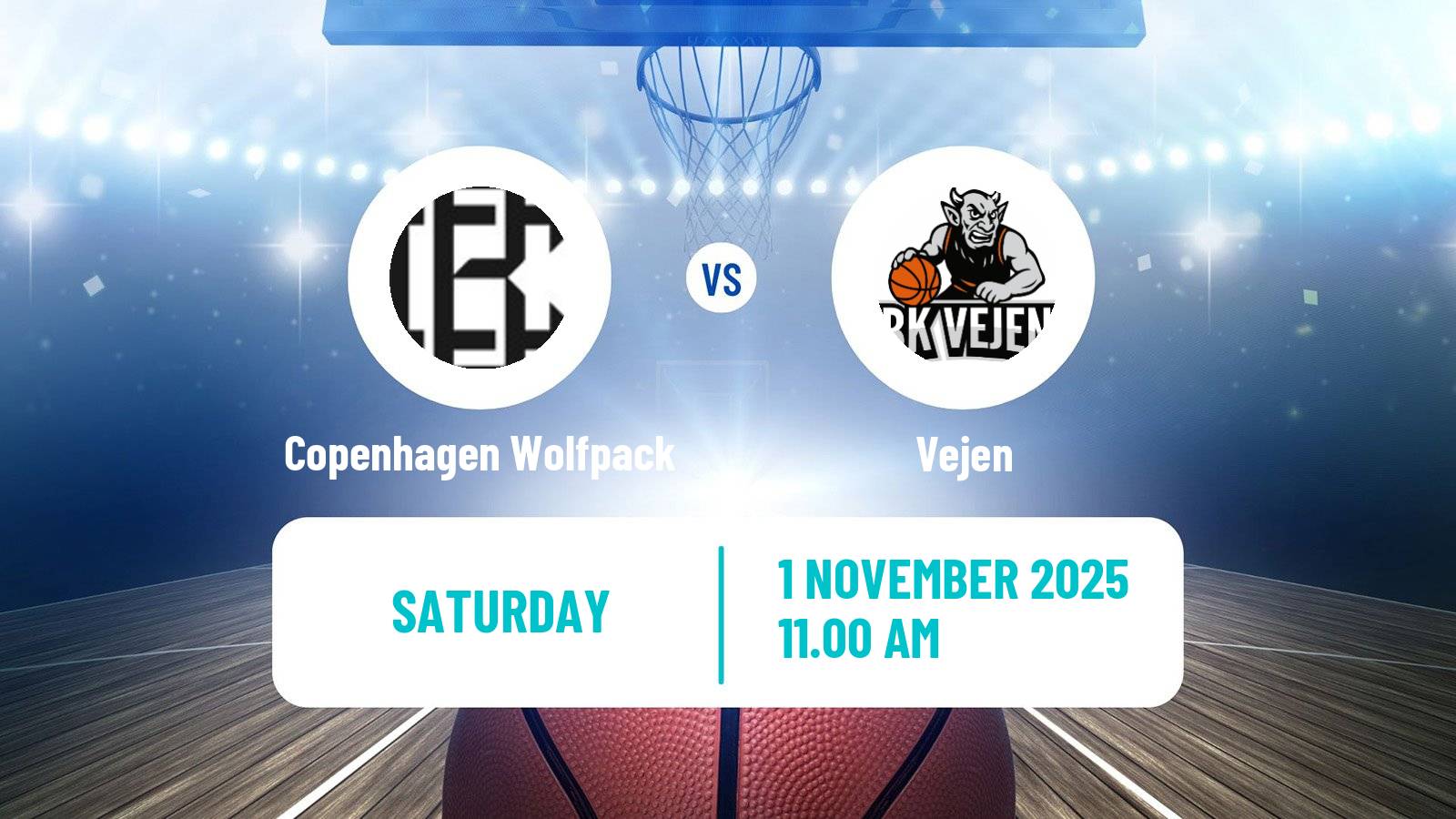 Basketball Danish Basketligaen Copenhagen Wolfpack - Vejen