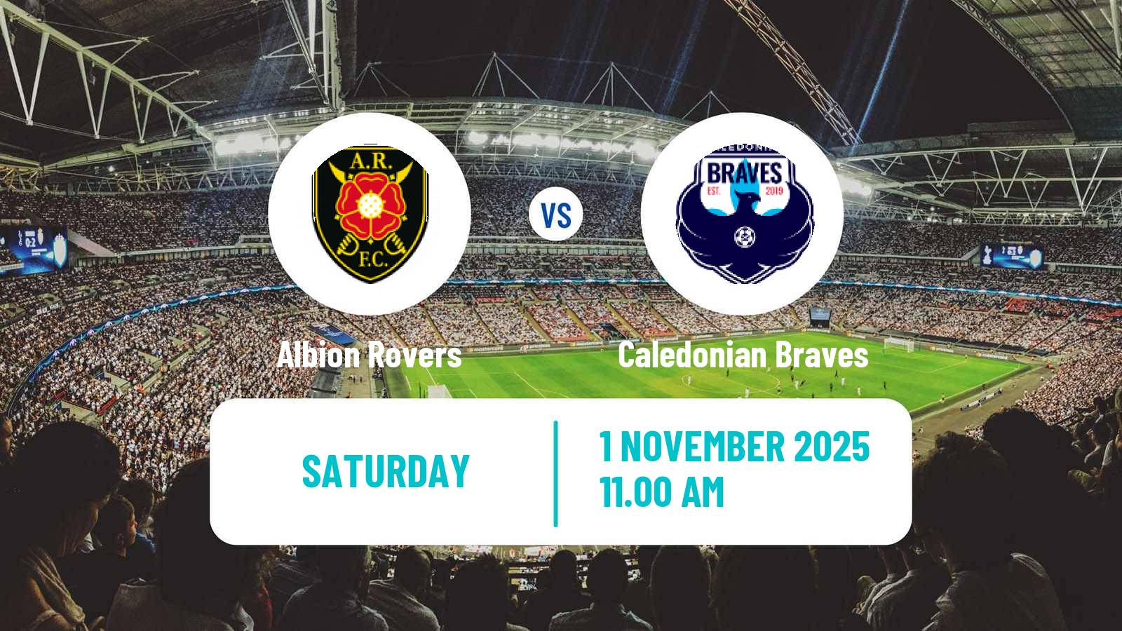 Football Scottish Lowland League Albion Rovers - Caledonian Braves