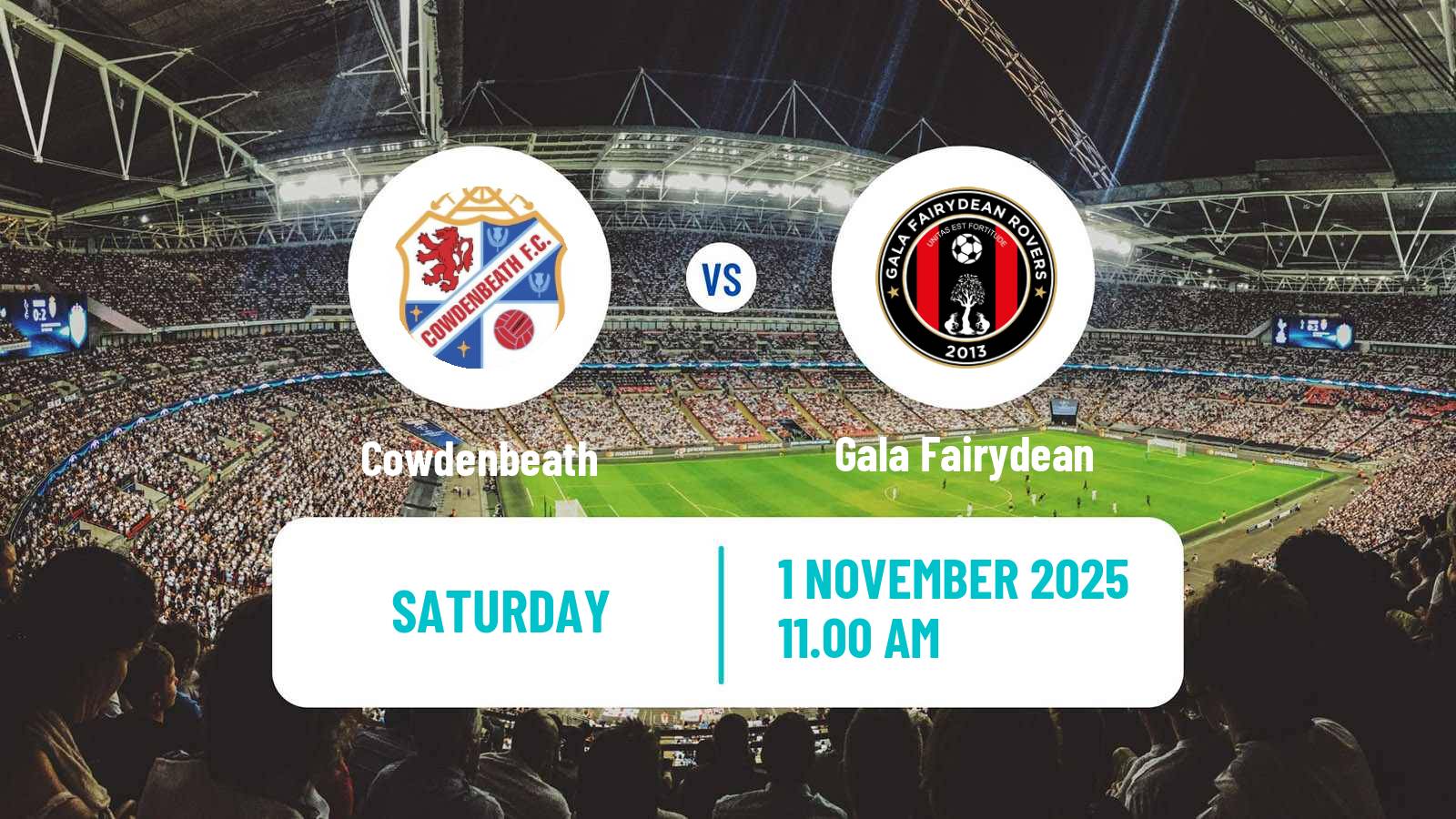 Football Scottish Lowland League Cowdenbeath - Gala Fairydean