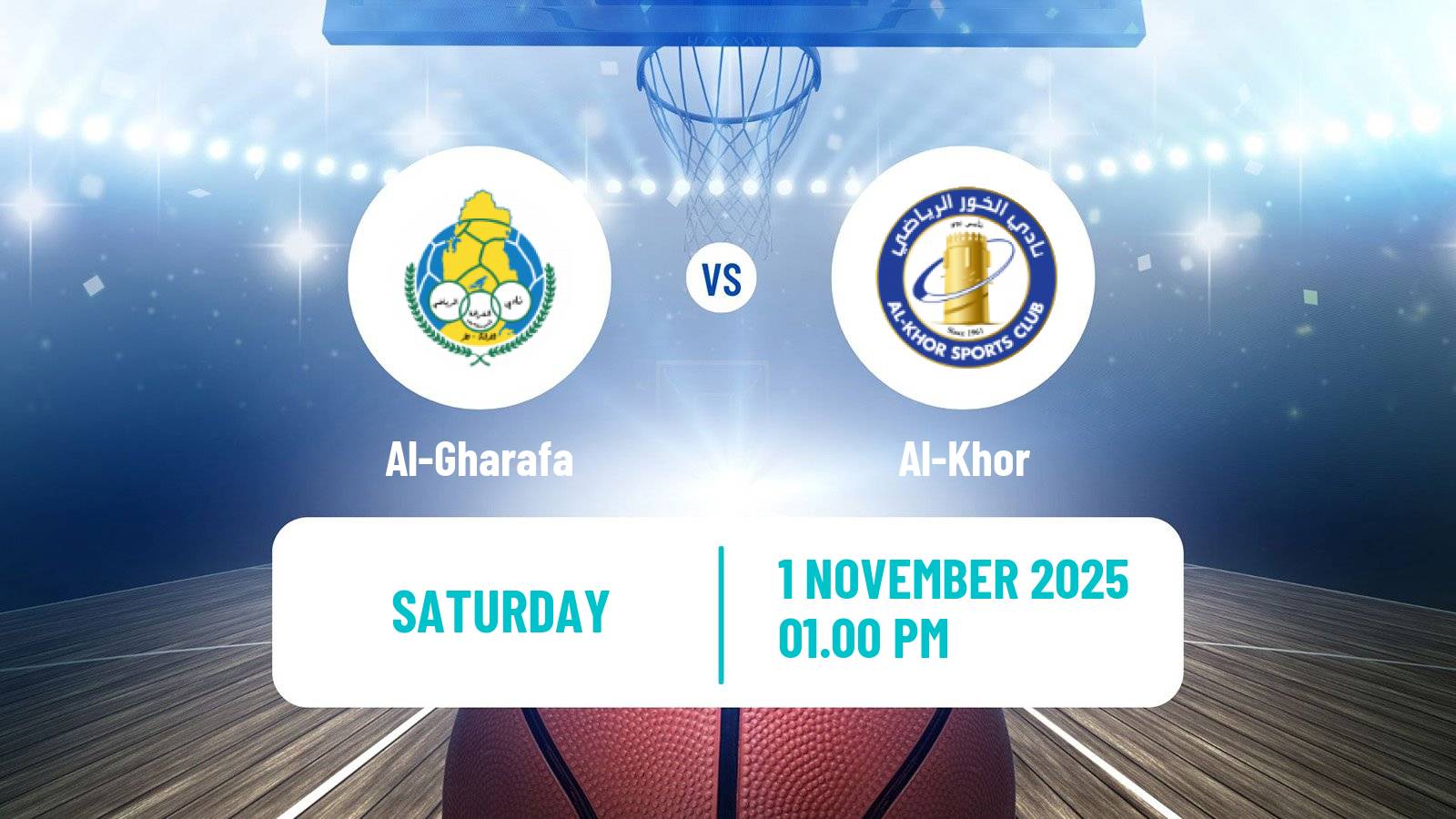 Basketball Qatar Basketball League Al-Gharafa - Al-Khor