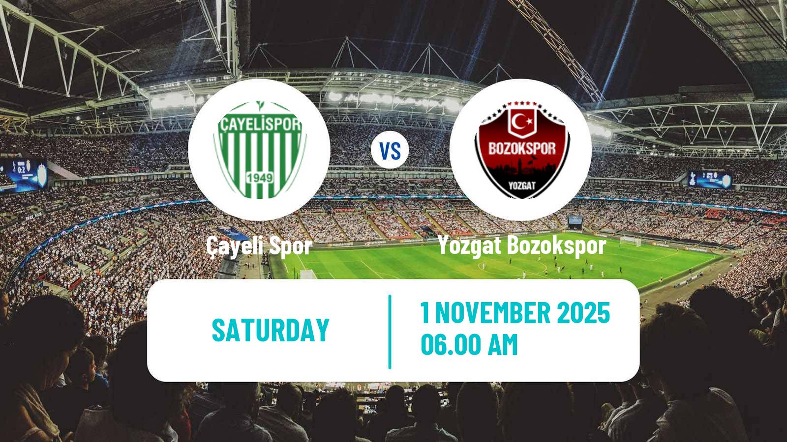 Football Turkish 3 Lig Group 3 Çayeli Spor - Yozgat Bozokspor