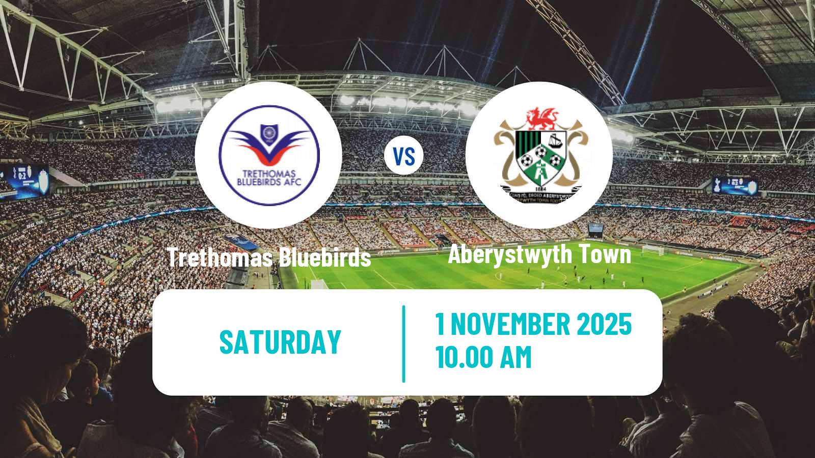 Football Welsh Cymru South Trethomas Bluebirds - Aberystwyth Town