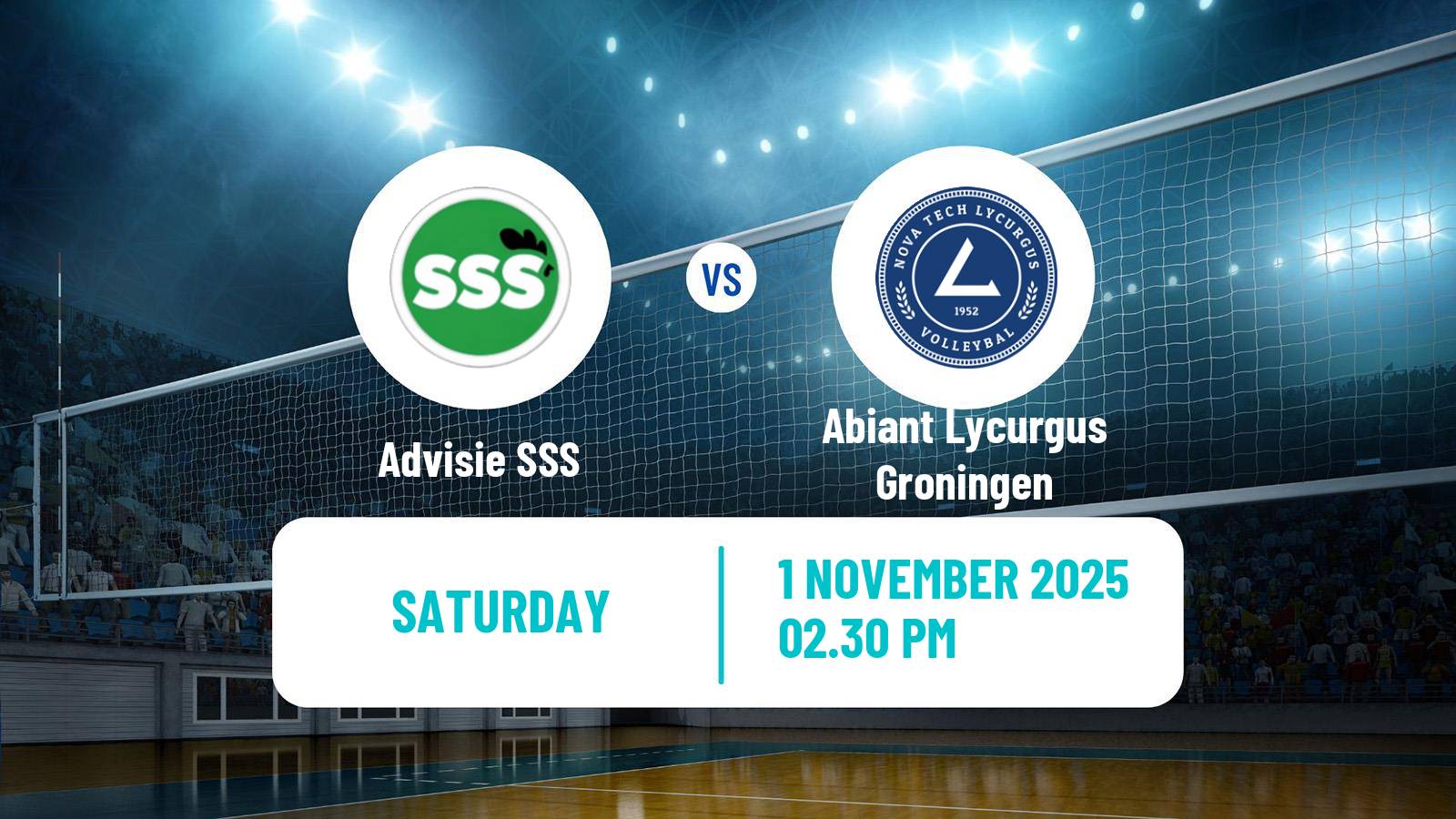 Volleyball Dutch Eredivisie Volleyball Advisie SSS - Abiant Lycurgus Groningen