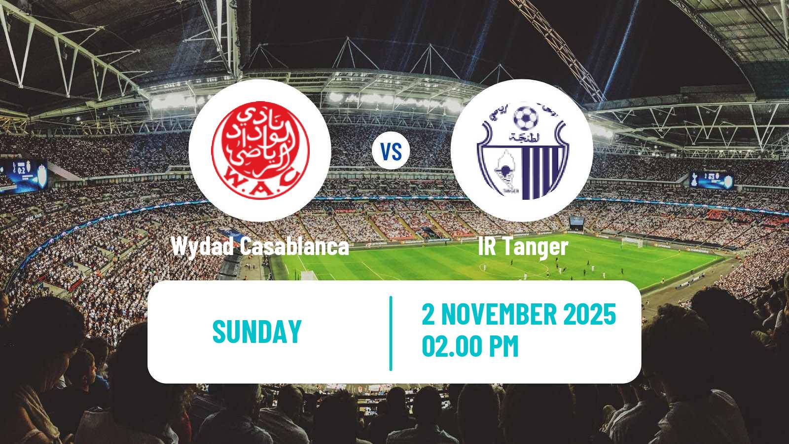 Football Moroccan Botola Wydad Casablanca - IR Tanger