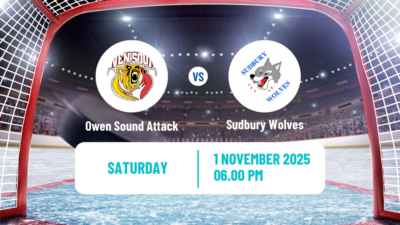 Hockey OHL Owen Sound Attack - Sudbury Wolves