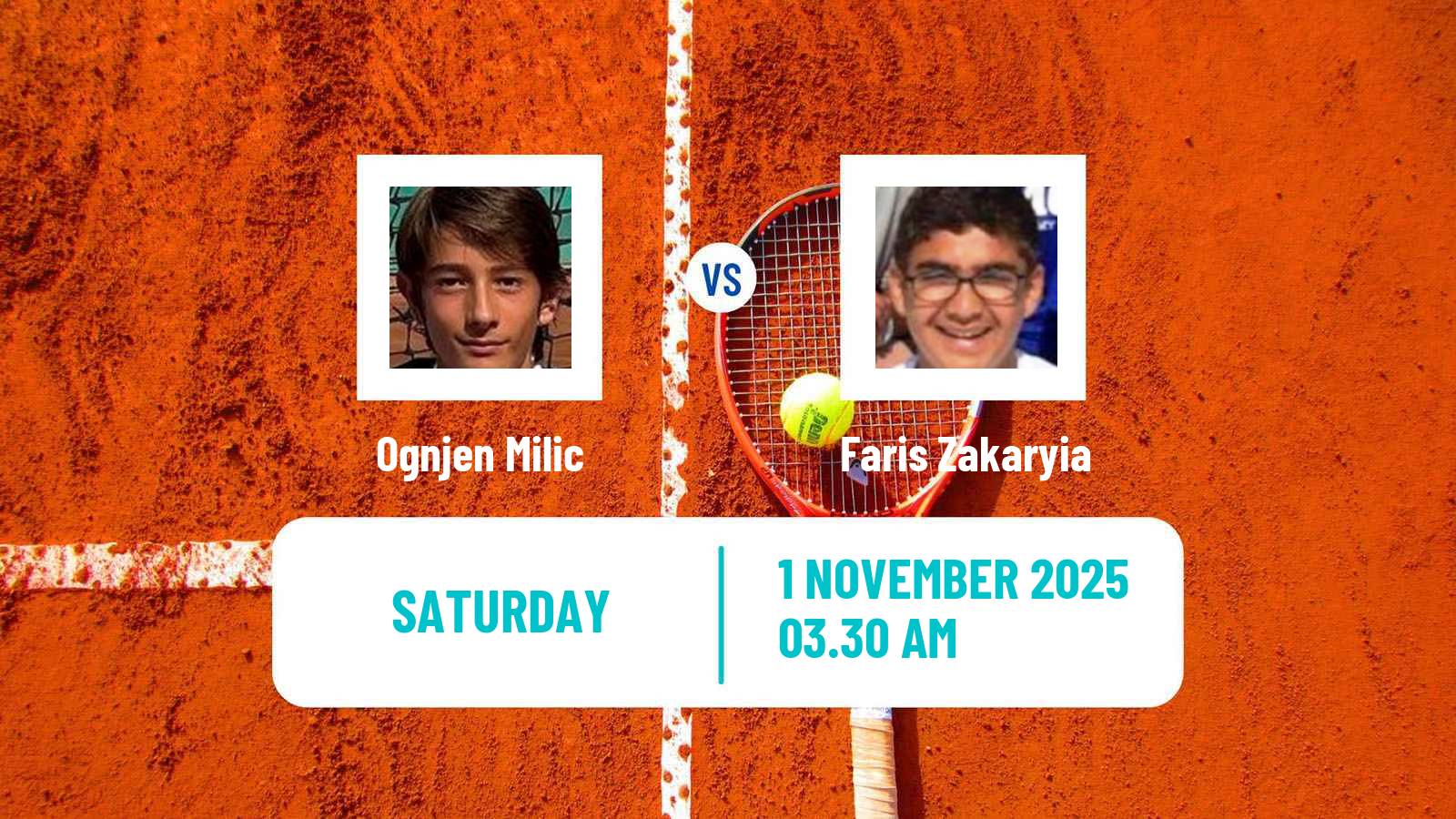 Tennis ITF M15 Sharm Elsheikh 15 Men Ognjen Milic - Faris Zakaryia