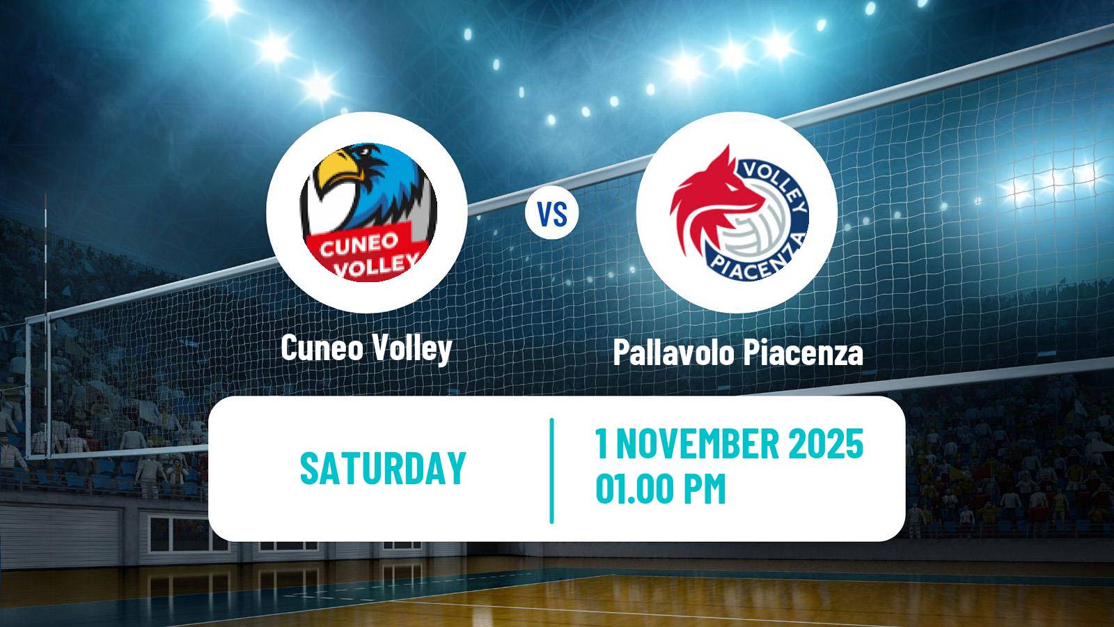 Volleyball Italian SuperLega Volleyball Cuneo Volley - Pallavolo Piacenza