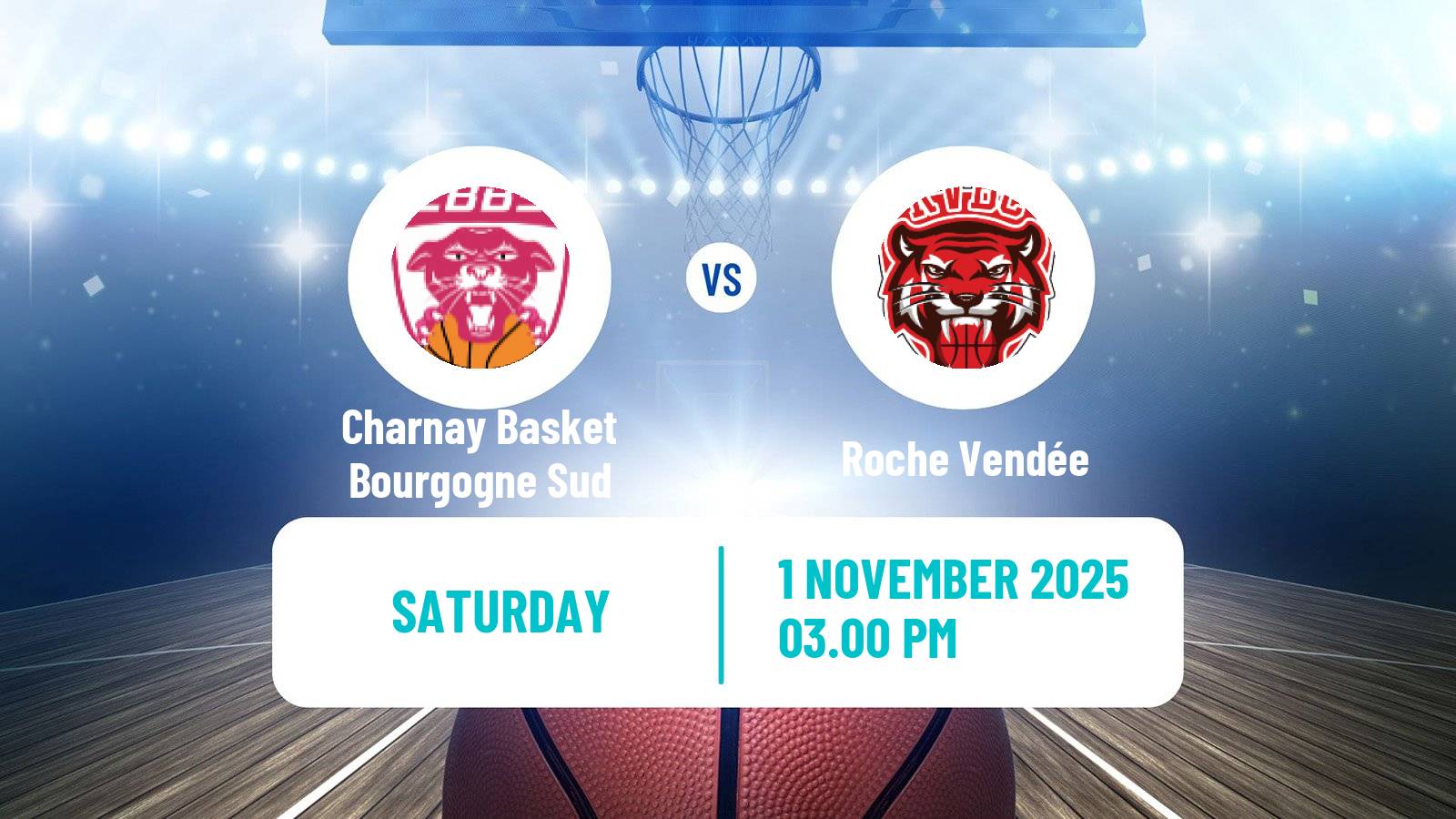 Basketball French LFB Charnay Basket Bourgogne Sud - Roche Vendée