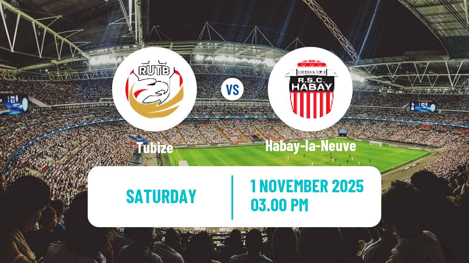 Football Belgian National Division 1 ACFF Tubize - Habay-la-Neuve