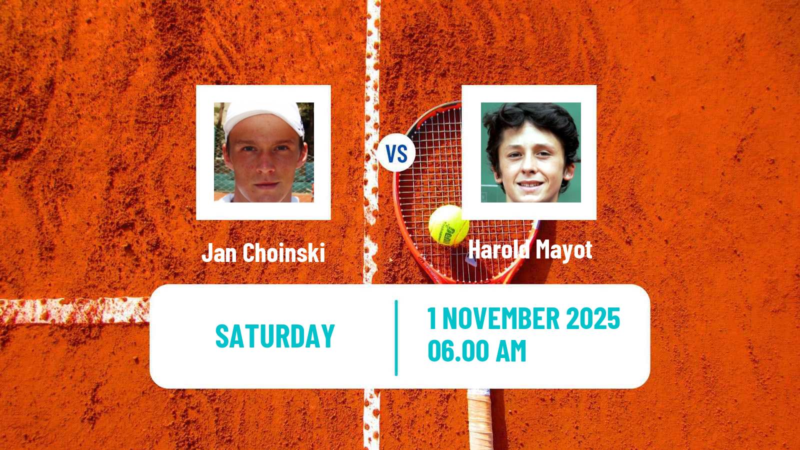 Tennis ATP Metz Jan Choinski - Harold Mayot