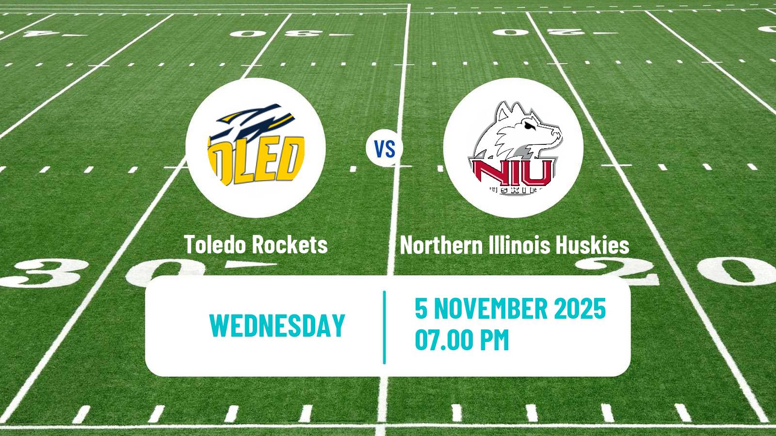 American football NCAA College Football Toledo Rockets - Northern Illinois Huskies